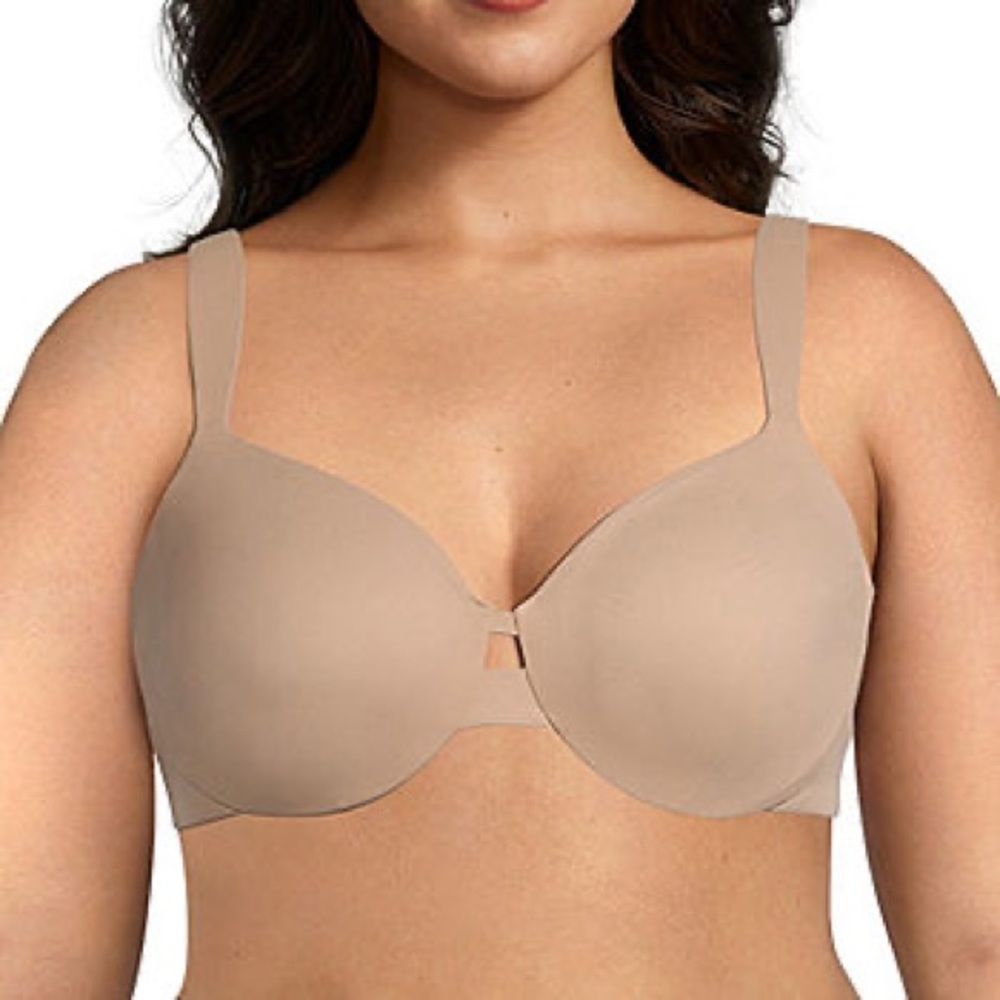 Ambrielle Super Soft Full Coverage Plus Size Underwire Bra In Pecan Praline